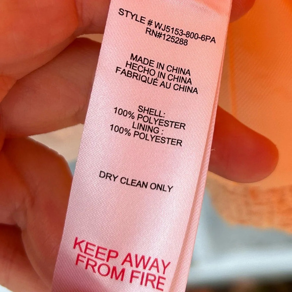 Jason Wu Peach Tweed Double  Breasted Blazer, size xs - Picture 12 of 12